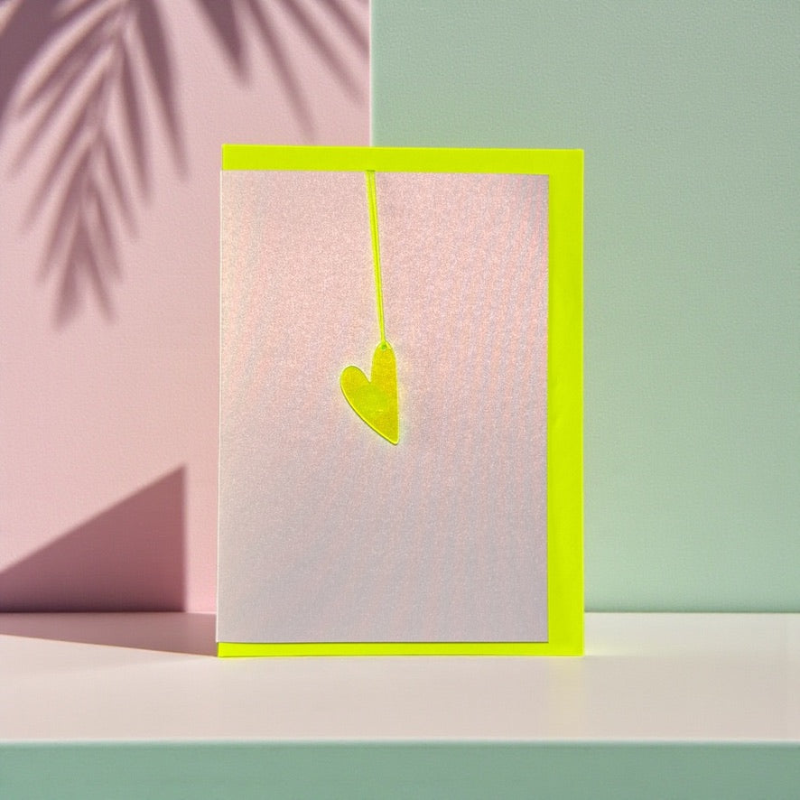 Hang Me Happy * Heart neon yellow