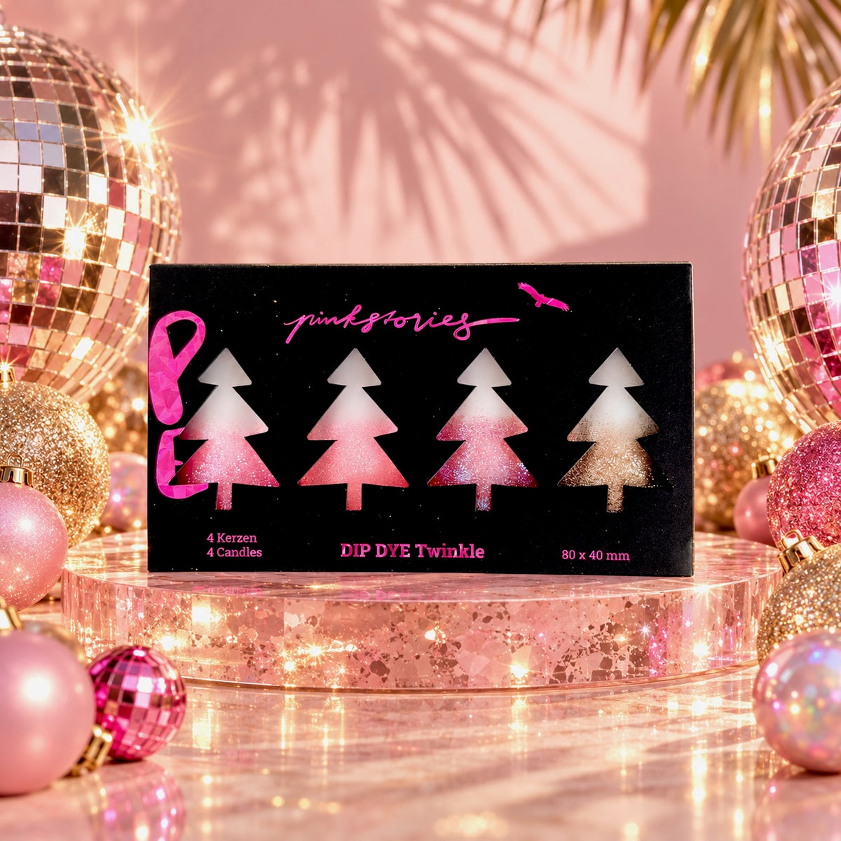 Dip Dye Twinkle Glitter * Santa Baby