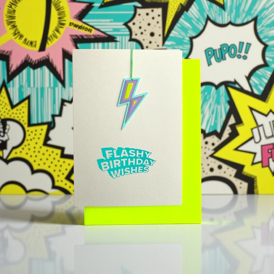 Flashy Birthday Wishes * Flash neon gelb