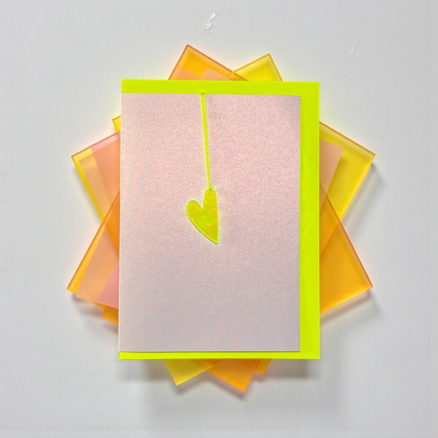 Hang Me Happy * Heart neon yellow