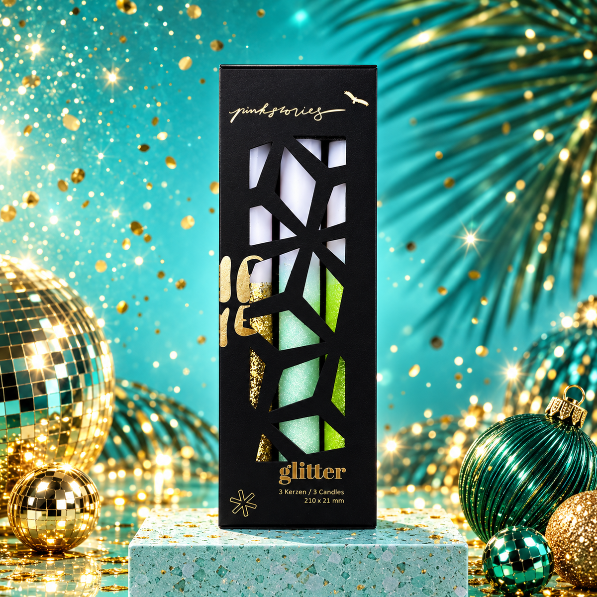 Dip Dye Glitter * Under the mistletoe