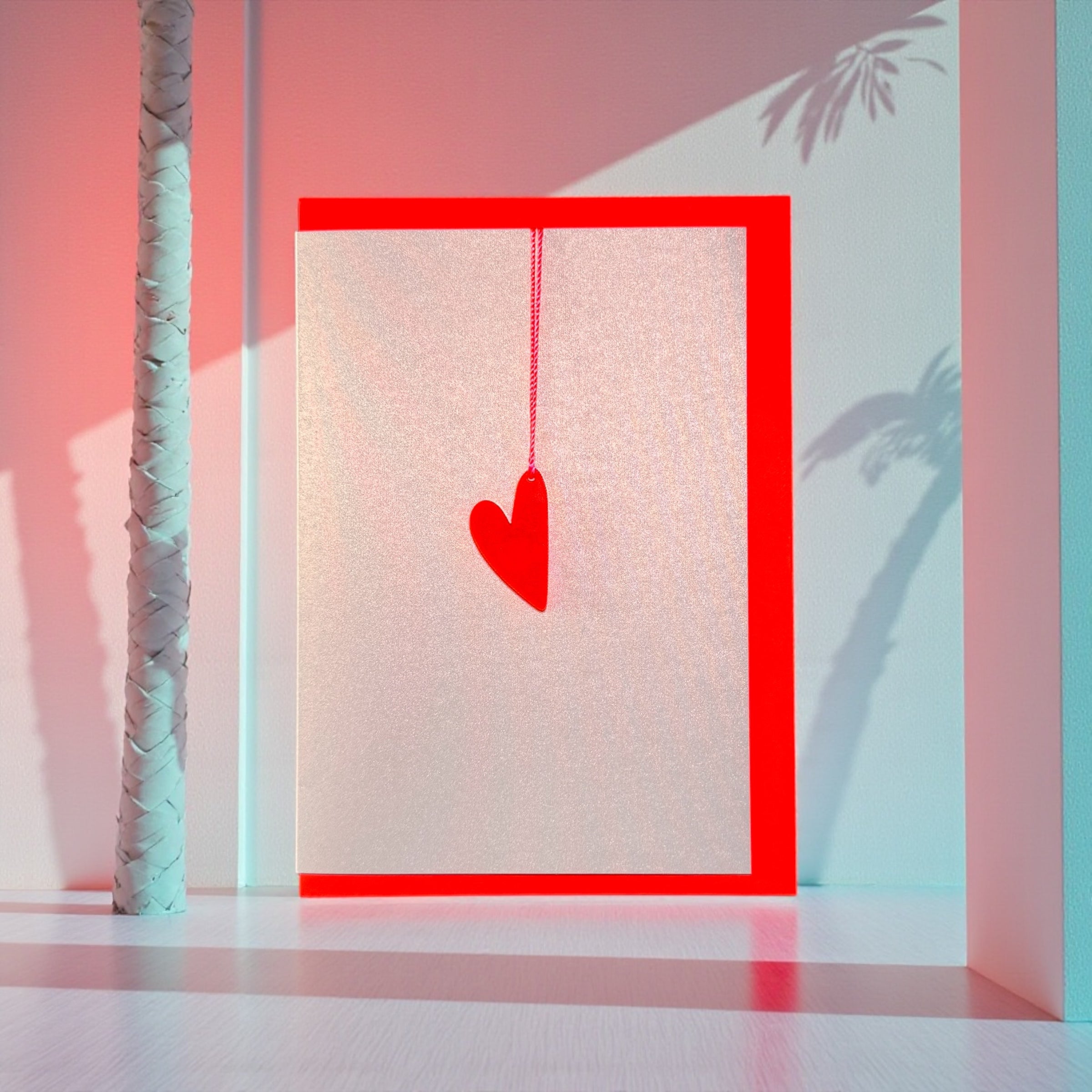 Hang Me Happy * Heart neon red