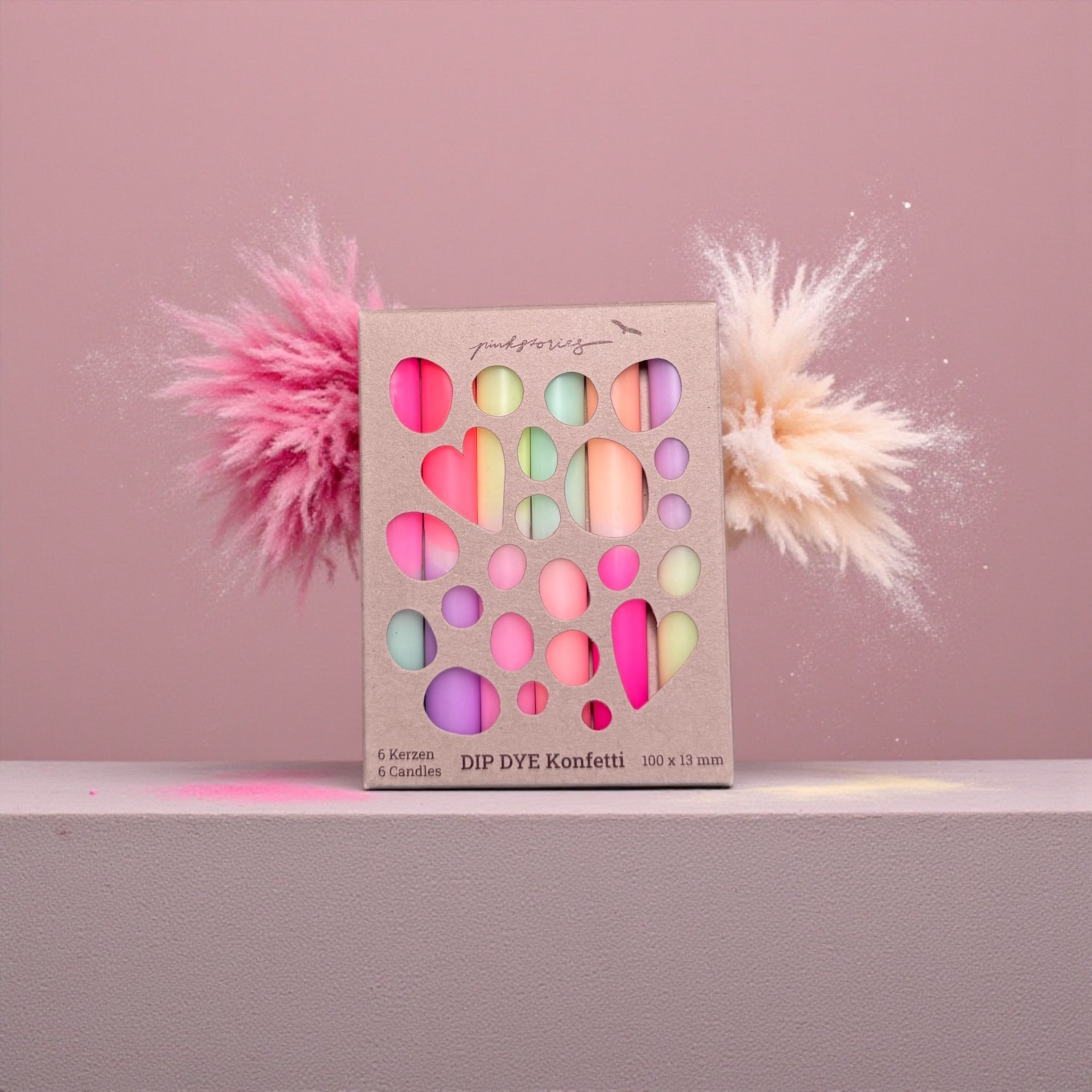 Confettis teints par immersion * Hibiscus clair