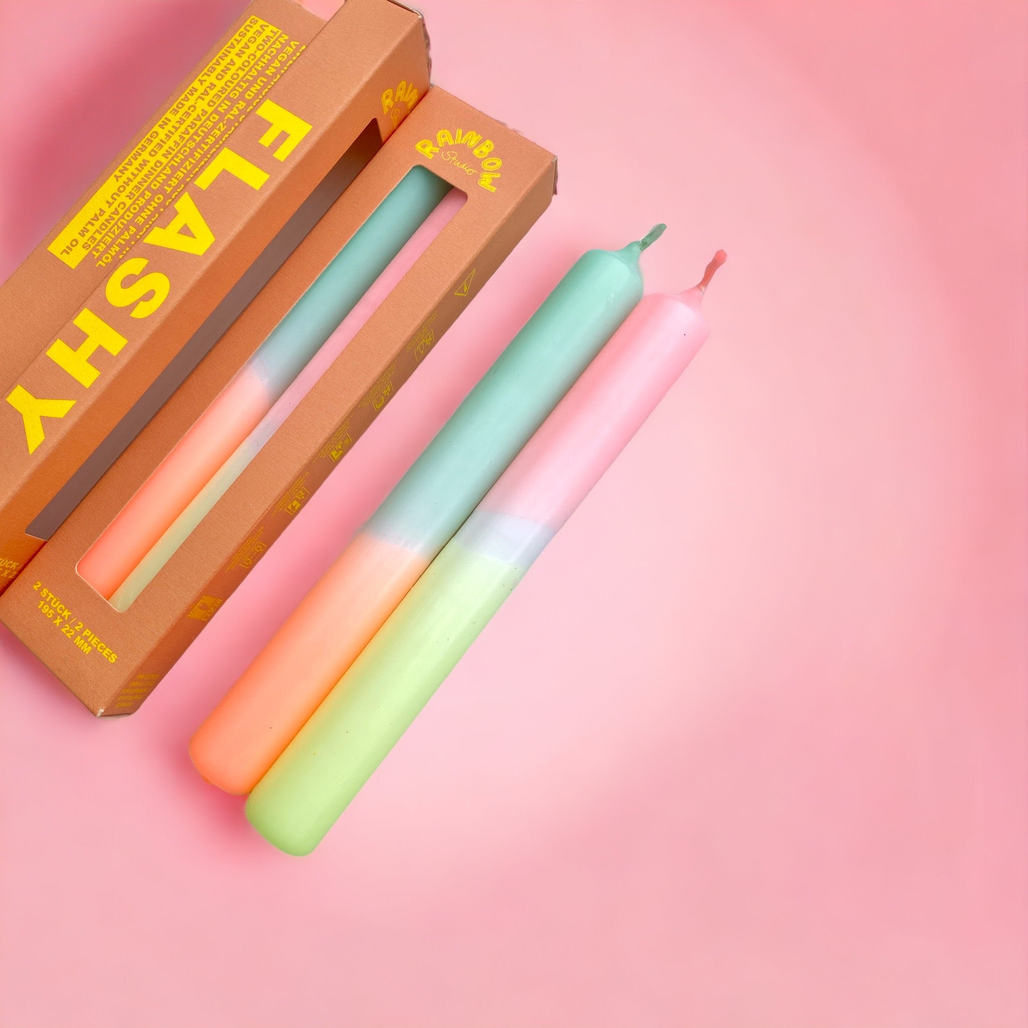 Rainbow Studio * Stabkerze 2er Set FLASHY