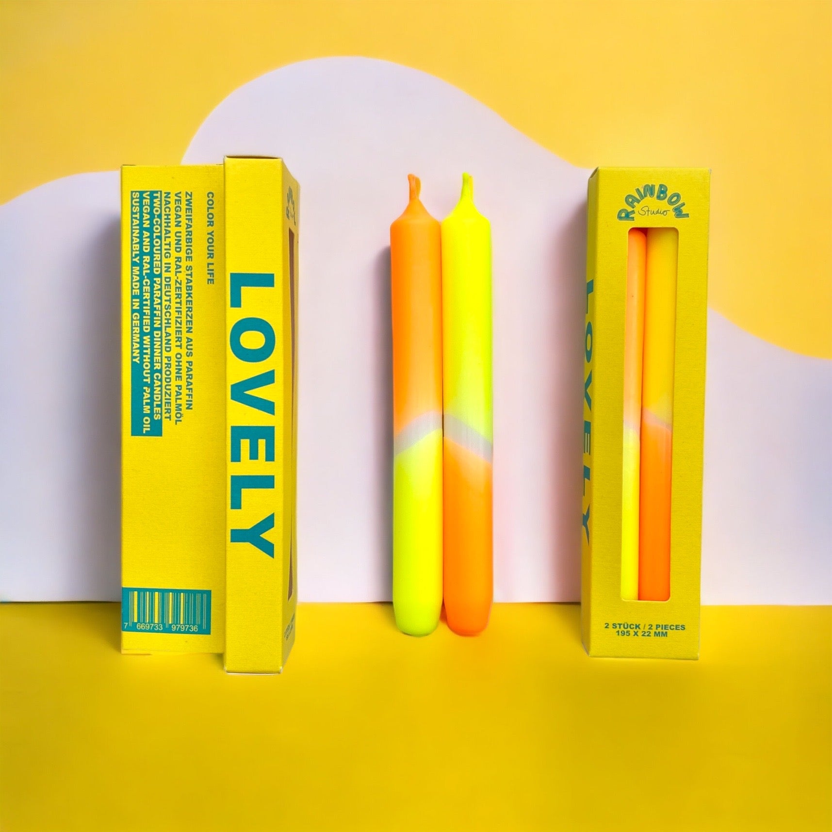 Rainbow Studio * Stabkerze 2er Set LOVELY