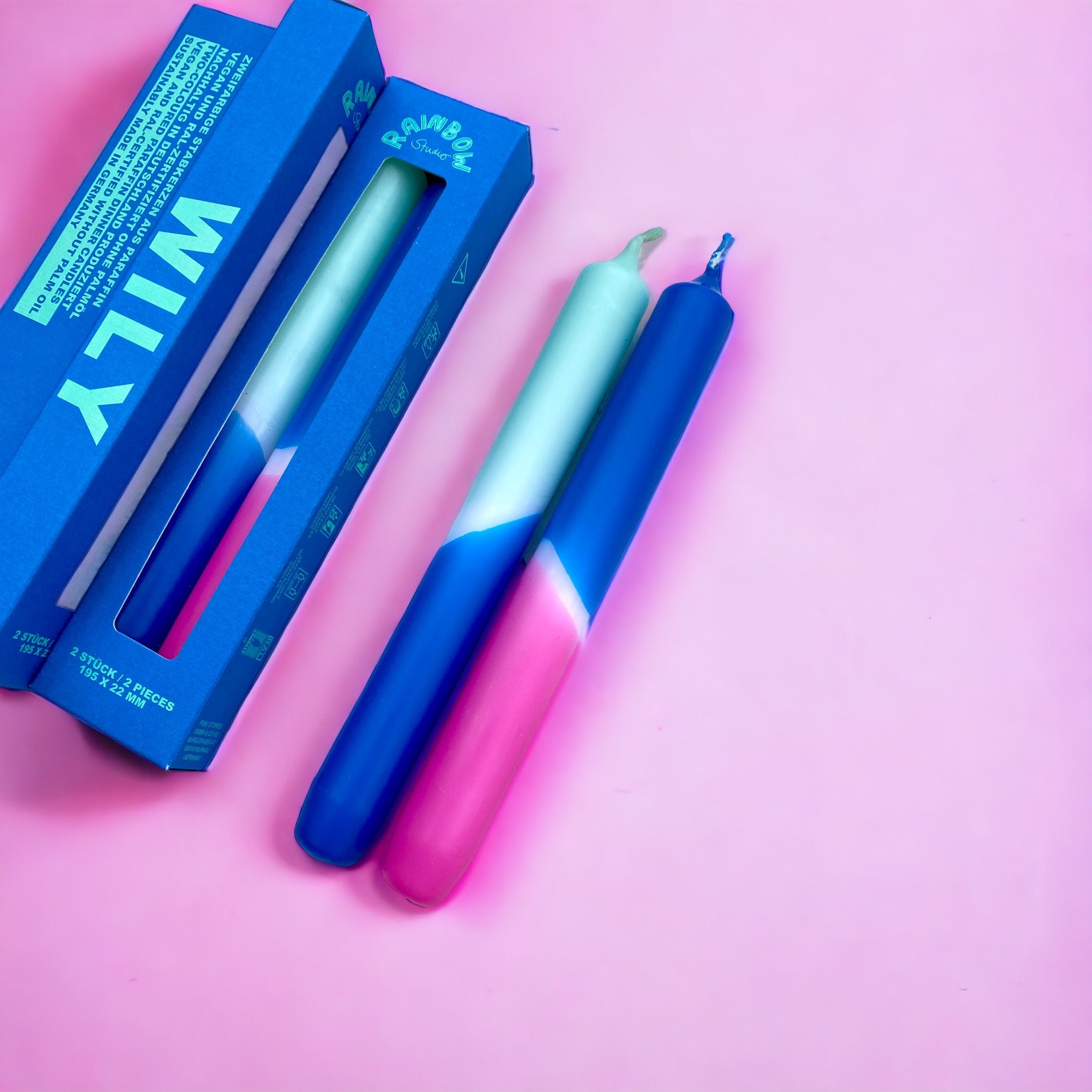 Rainbow Studio * Stabkerze 2er Set WILY
