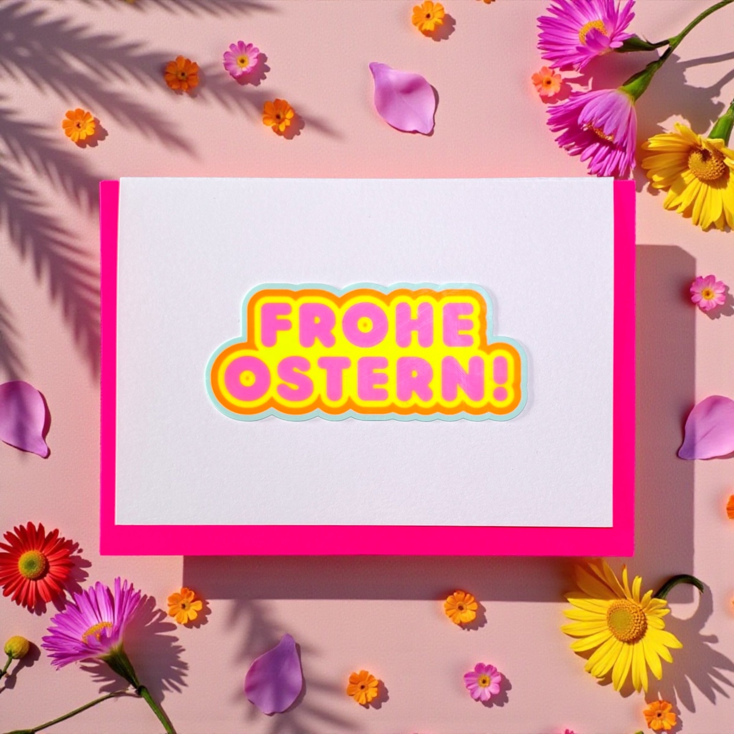 Sunset Strip Cards * Frohe Ostern! neon pink