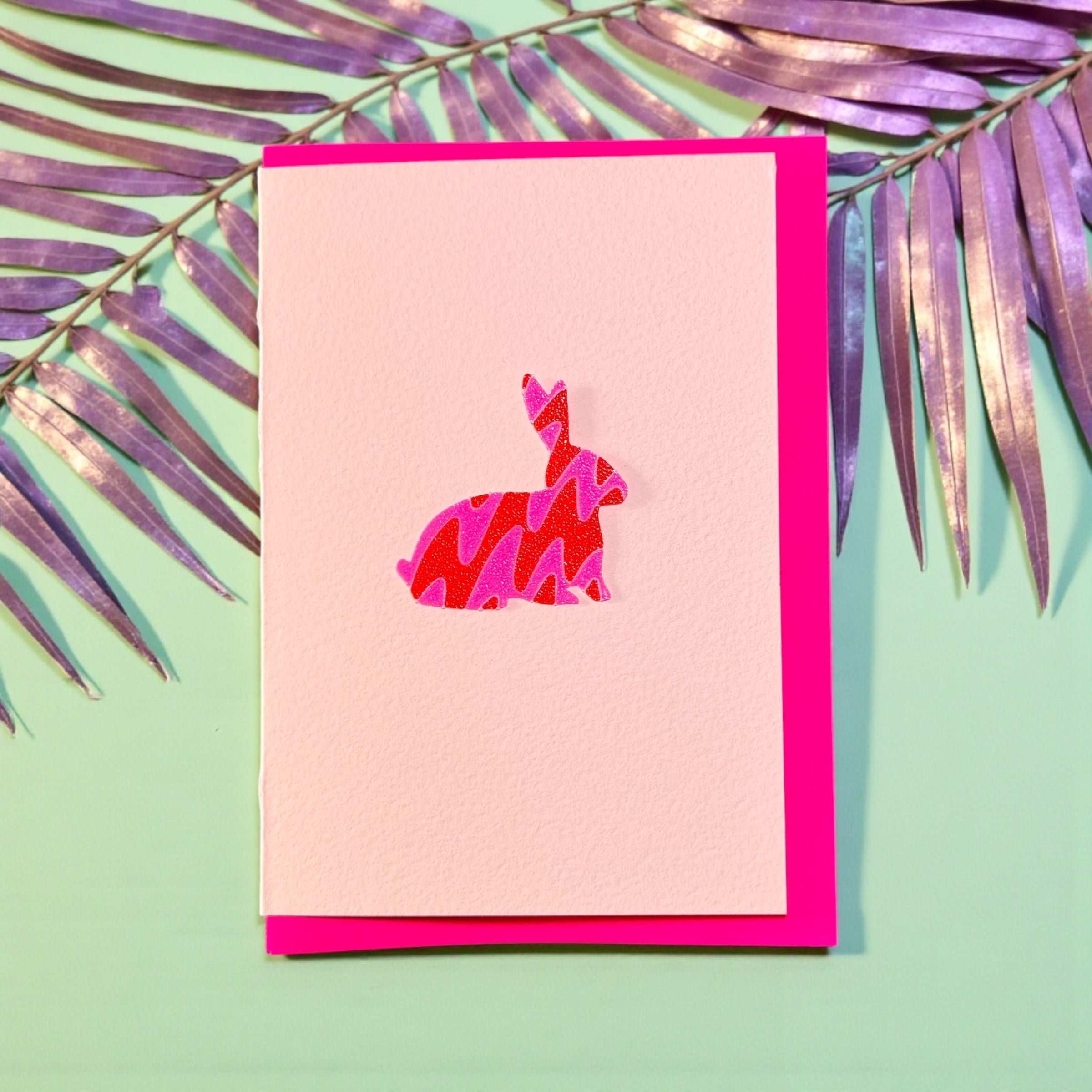 Cartes Joker * Lapin rose fluo