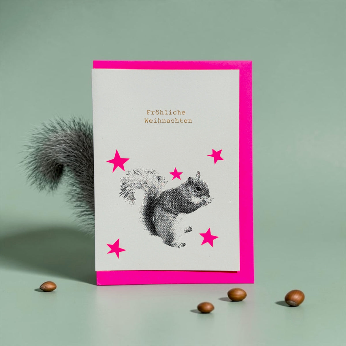 Eichhörnchen Sterne FW pink