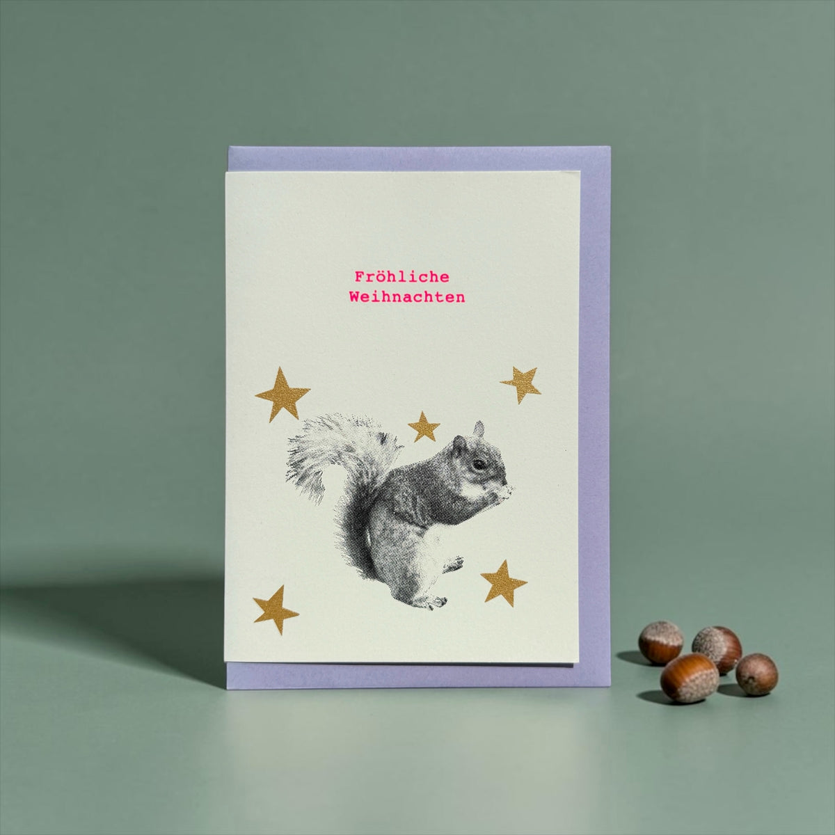 Eichhörnchen Sterne gold