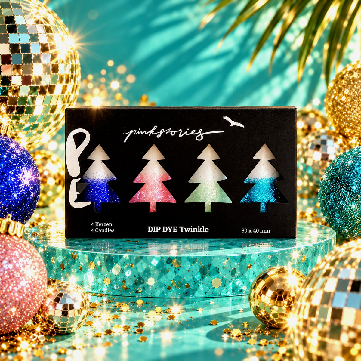 Dip Dye Twinkle Glitter * Winter wonderland