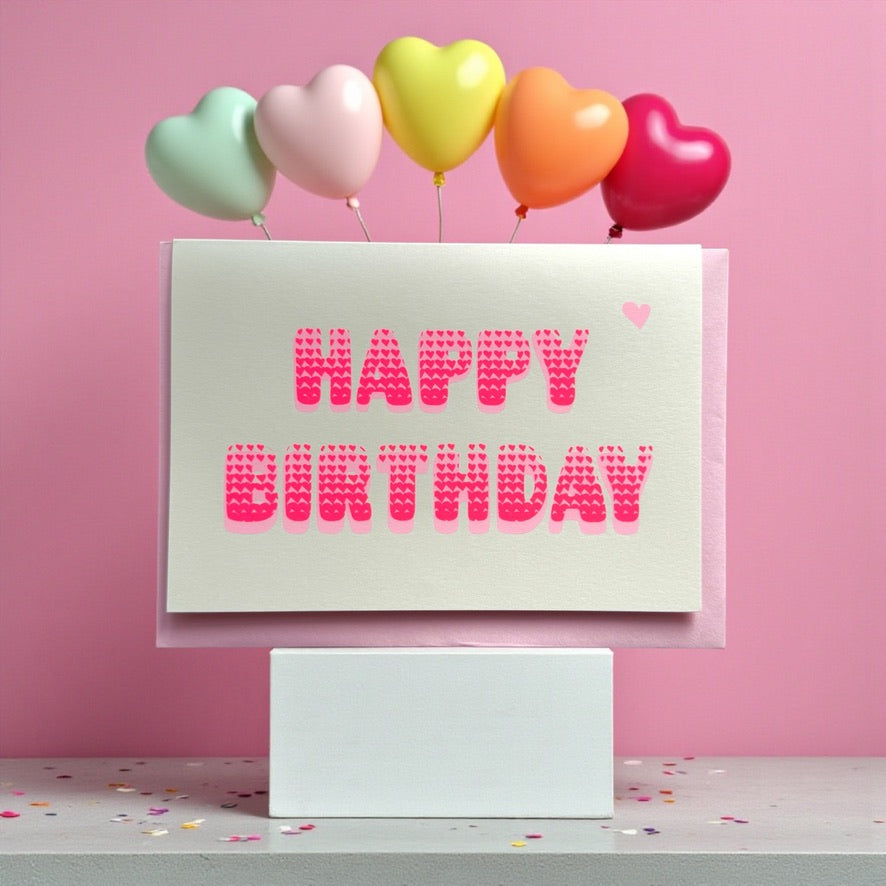 Bubble Birthday baby pink