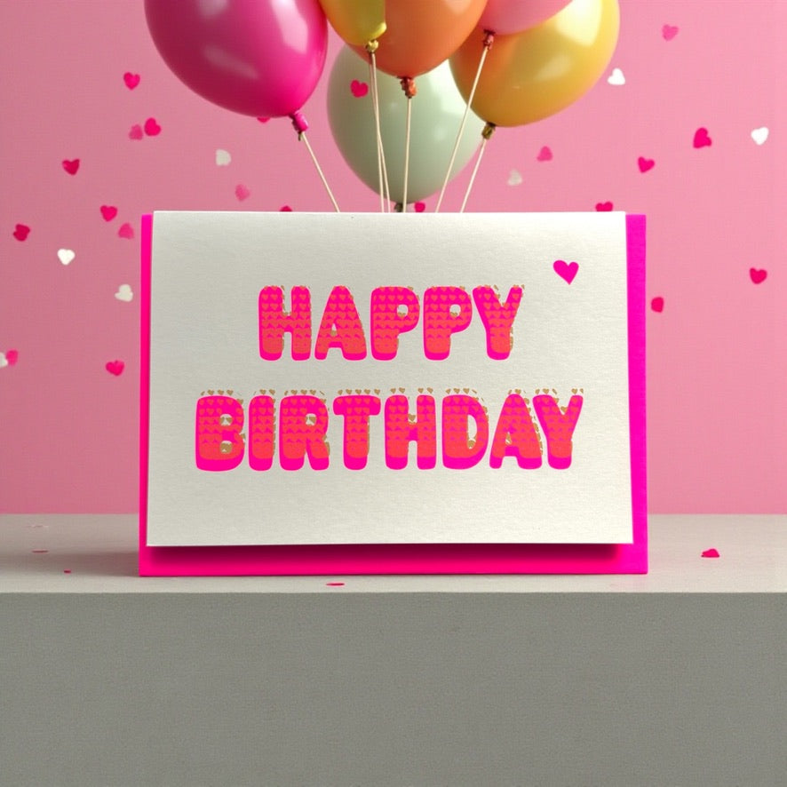 Bubble Birthday neonpink