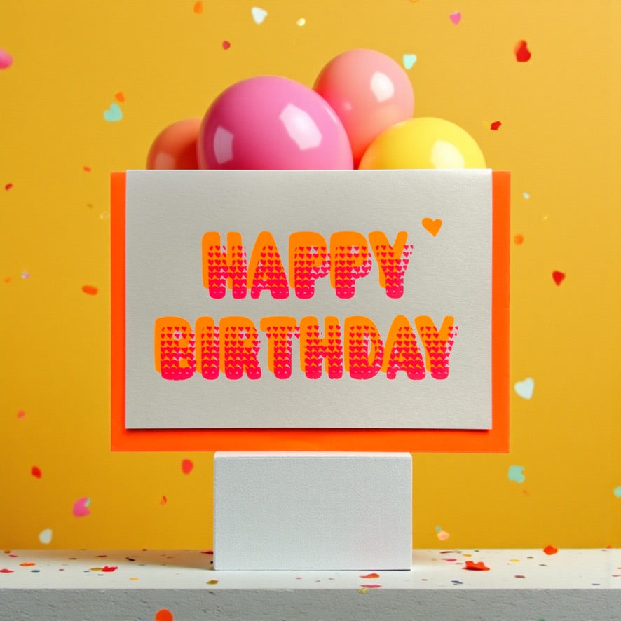 Bubble Birthday goldorange