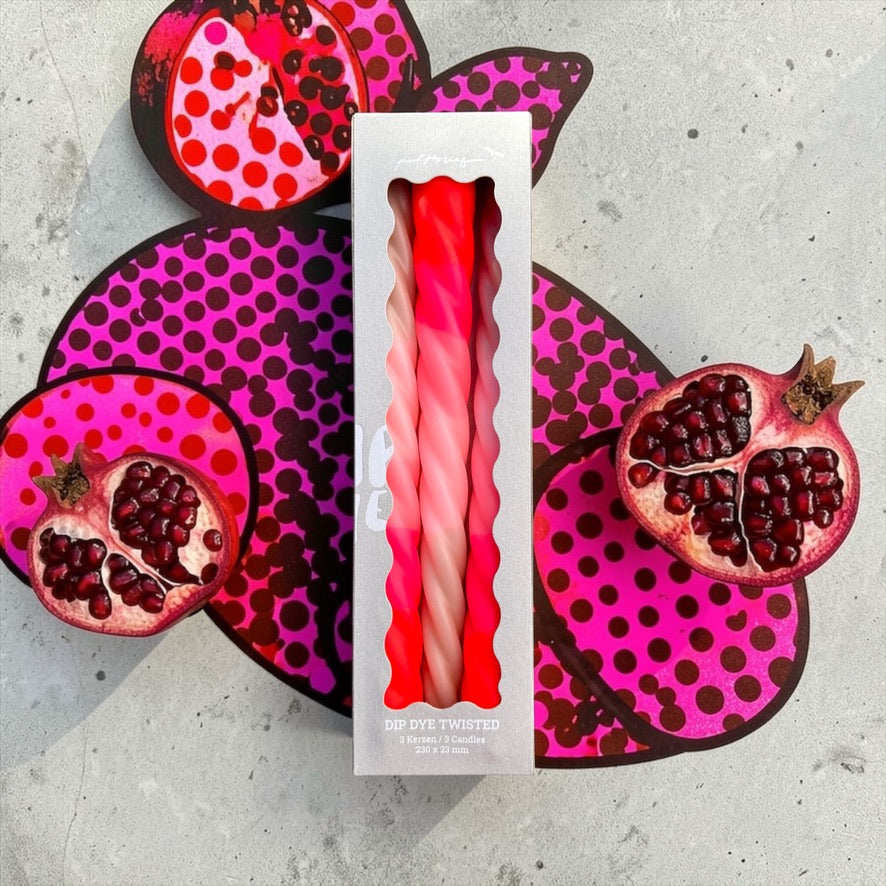 Dip Dye Twisted * Shades of Pomegranate