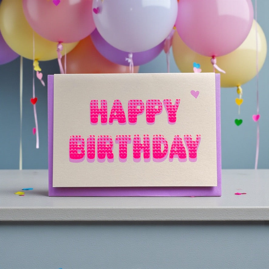 Bubble Birthday lila