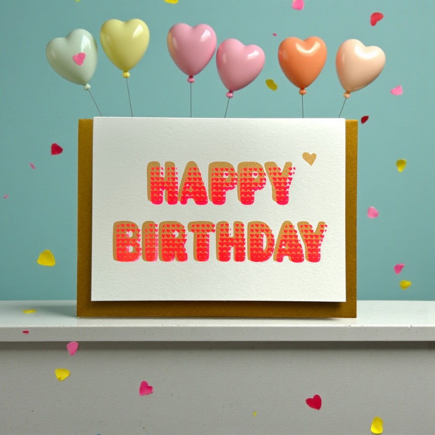 Bubble Birthday gold