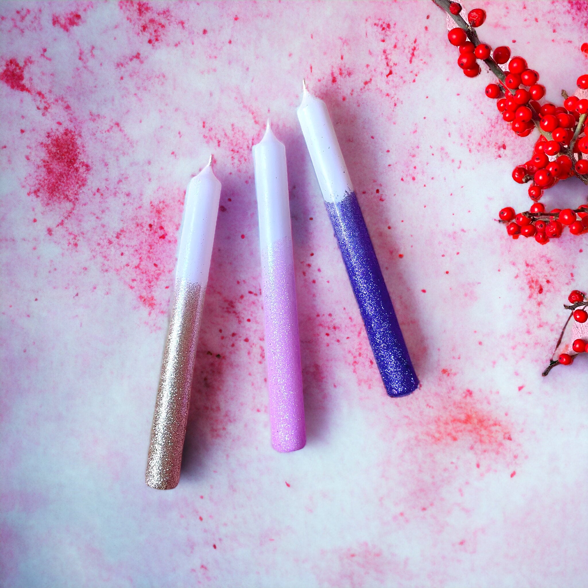 Dip Dye Glitter * Let it snow