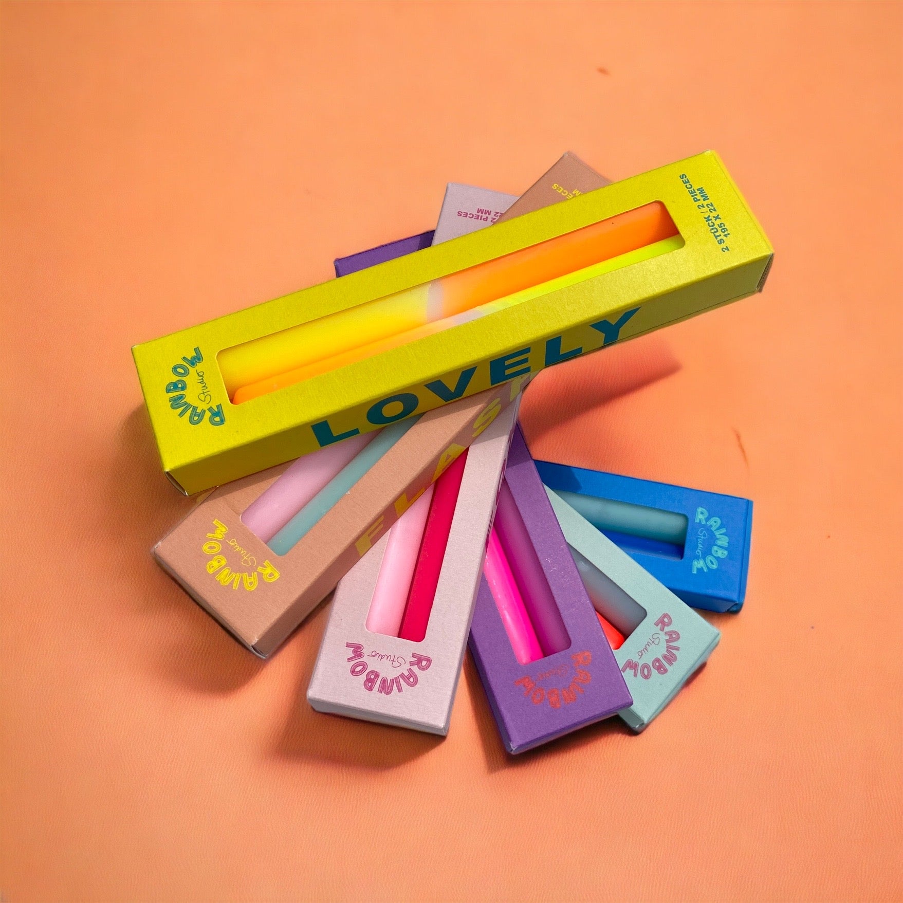 Rainbow Studio * Stabkerze 2er Set LOVELY