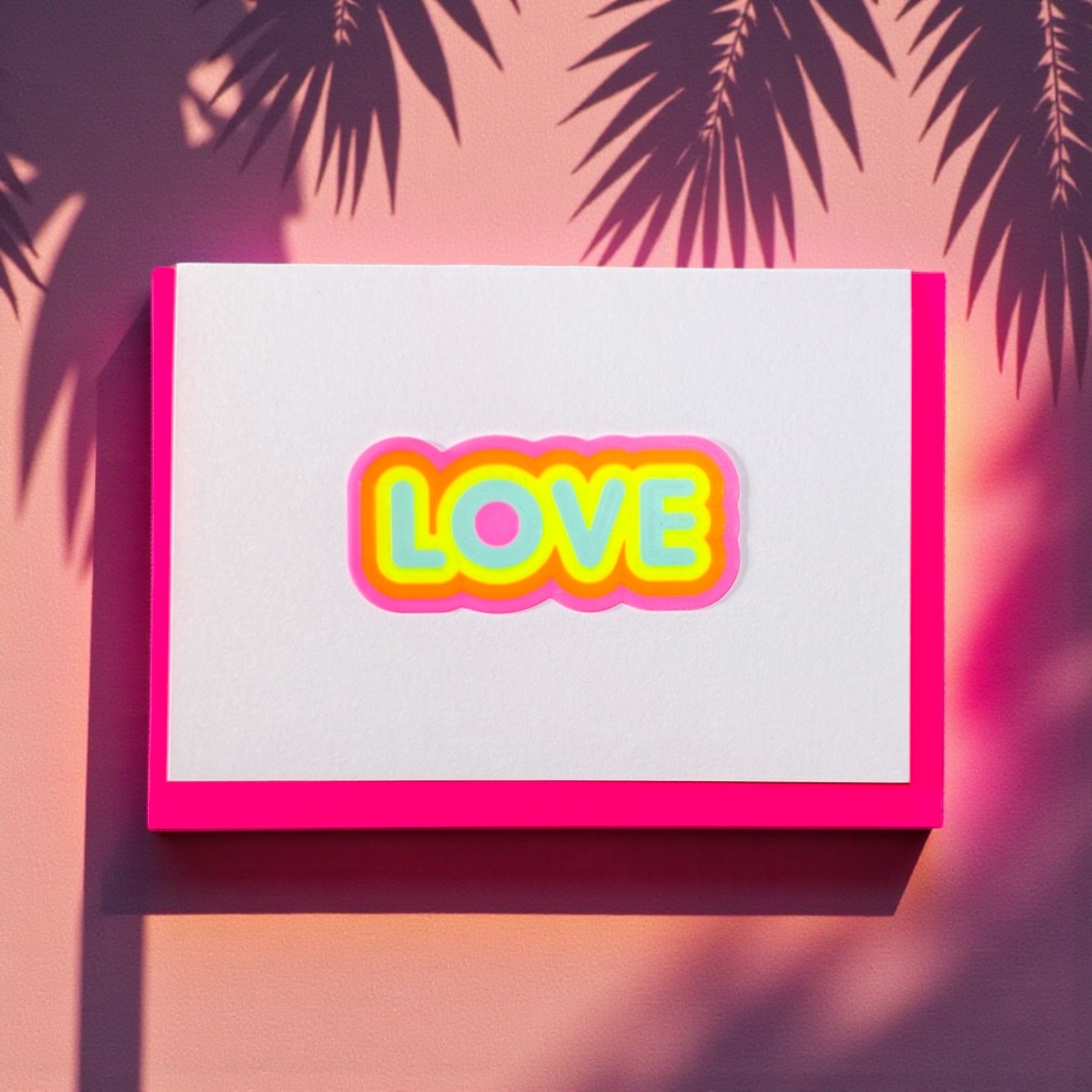 Sunset Strip Cards * Love neon pink